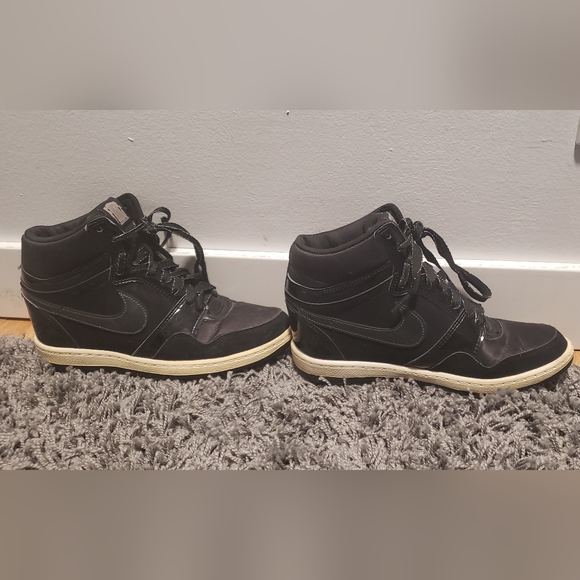 Nike Force Dunk Sky Hi Hidden Wedge Women's Sz 8 Black/White - Picture 3 of 4